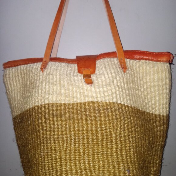 Xlarge sisal Kiondo Kikuyu Kenya Tote bag - Picture 4 of 6
